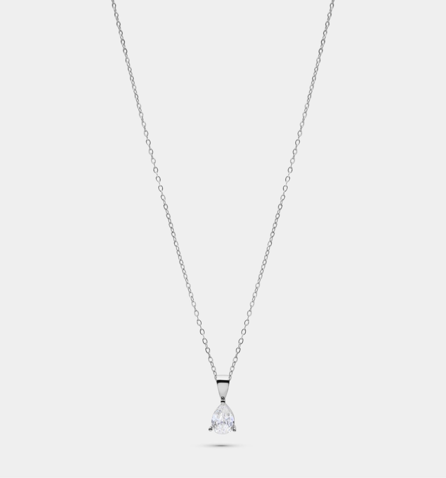 Bordeaux Diamant Halskjede - 