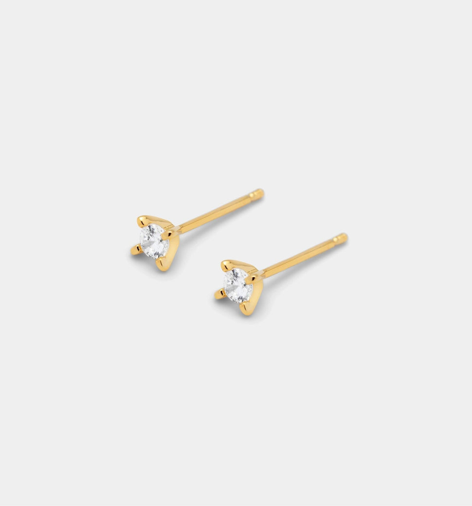 Bordeaux Diamant Studs - Øredobber