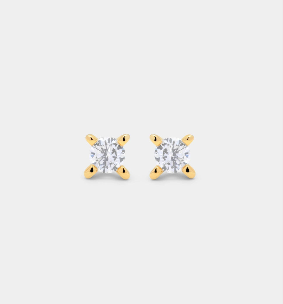 Bordeaux Diamant Studs - Øredobber