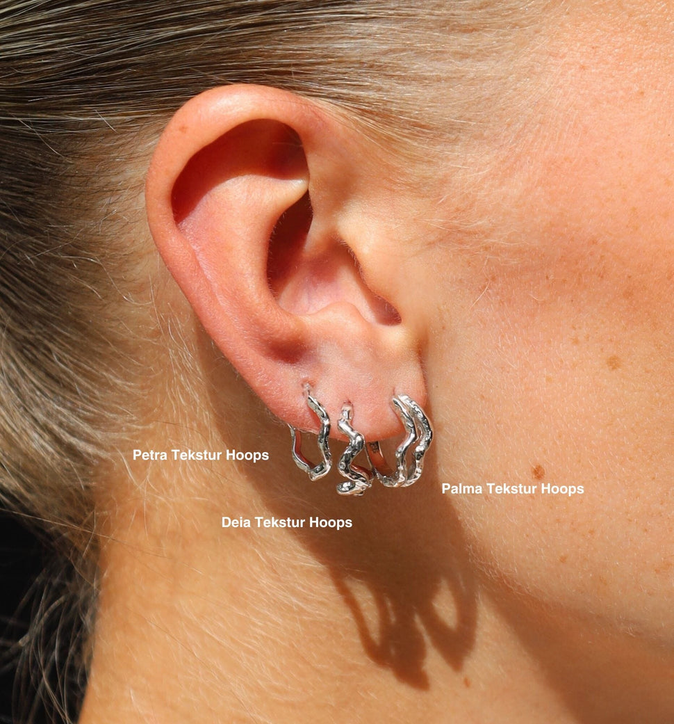 Deia Tekstur Hoops - Øredobber