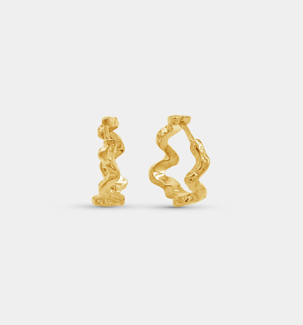 Deia Tekstur Hoops - Øredobber