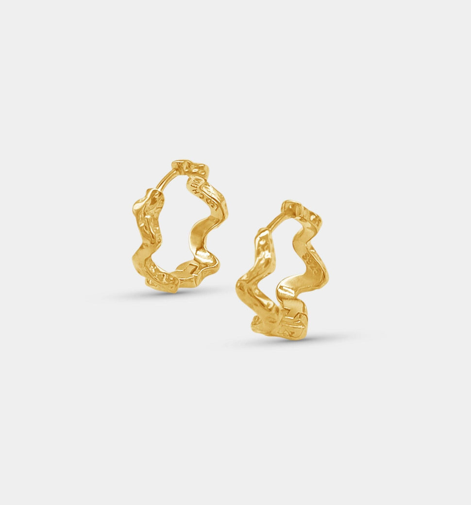 Deia Tekstur Hoops - Øredobber