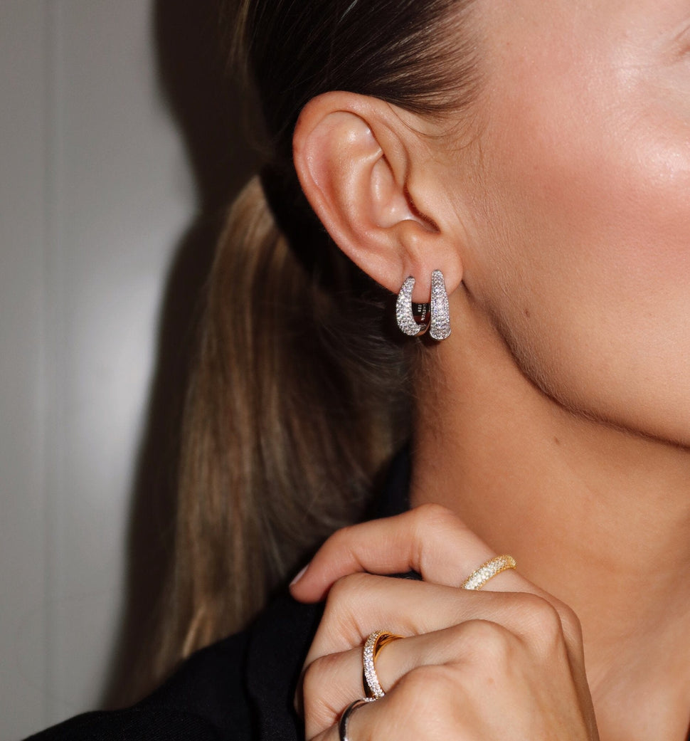 Firenze Diamant Hoops Små - Øredobber