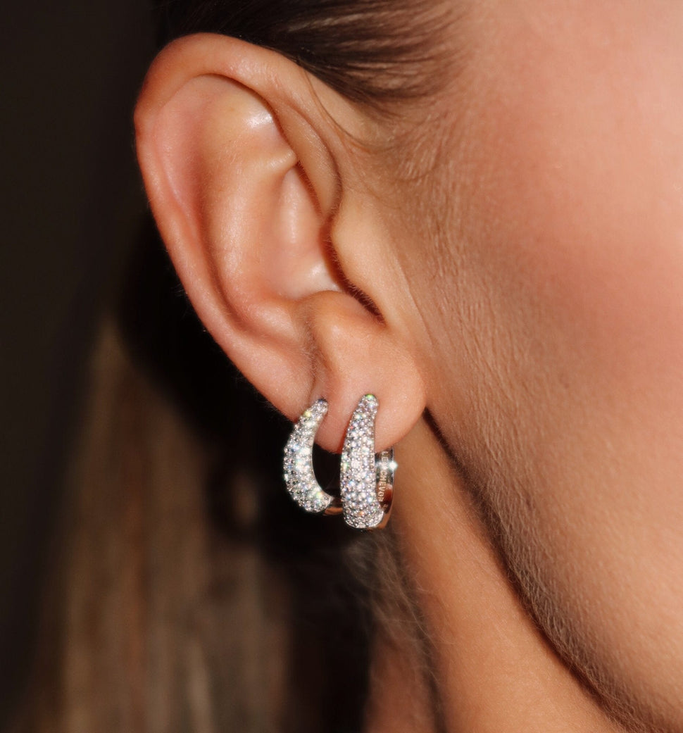 Firenze Diamant Hoops Små Øredobber Leo Chevon 