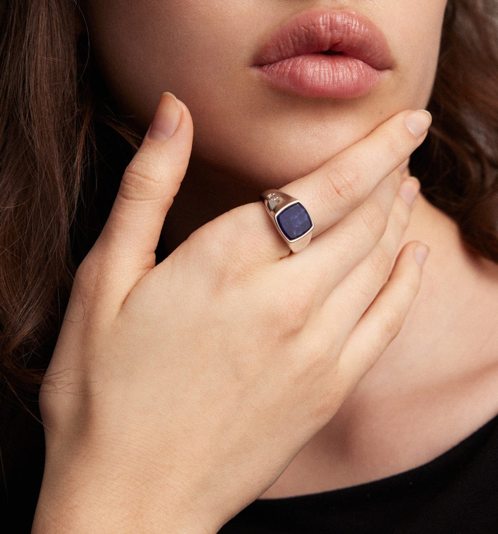Oslo Sodalite Signet Ring - Ringer