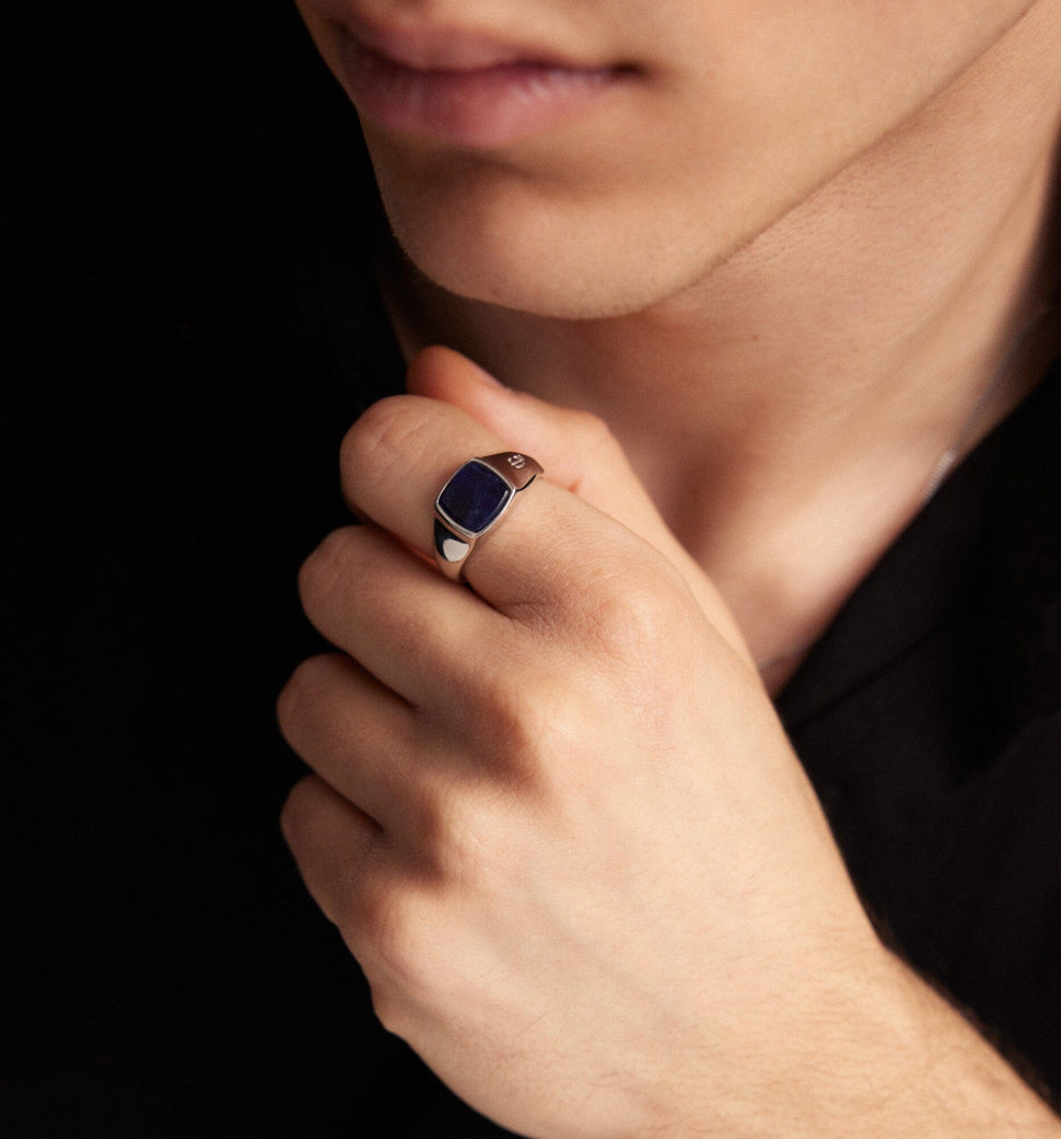 Oslo Sodalite Signet Ring - Ringer