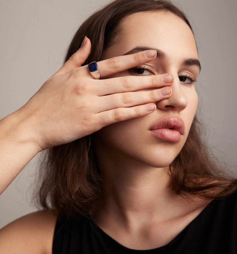 Oslo Sodalite Signet Ring - Ringer