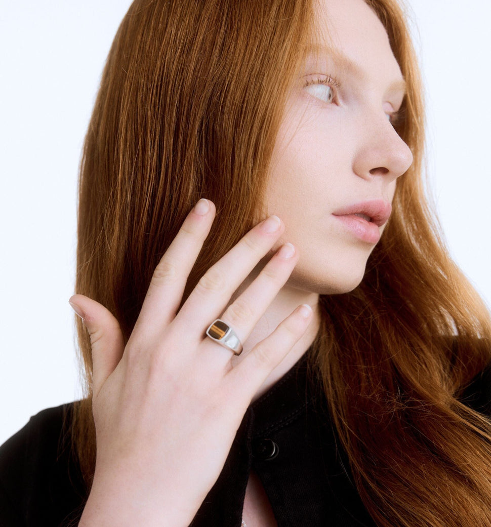 Oslo Tiger Eye Ring Ringer Leo Chevon 