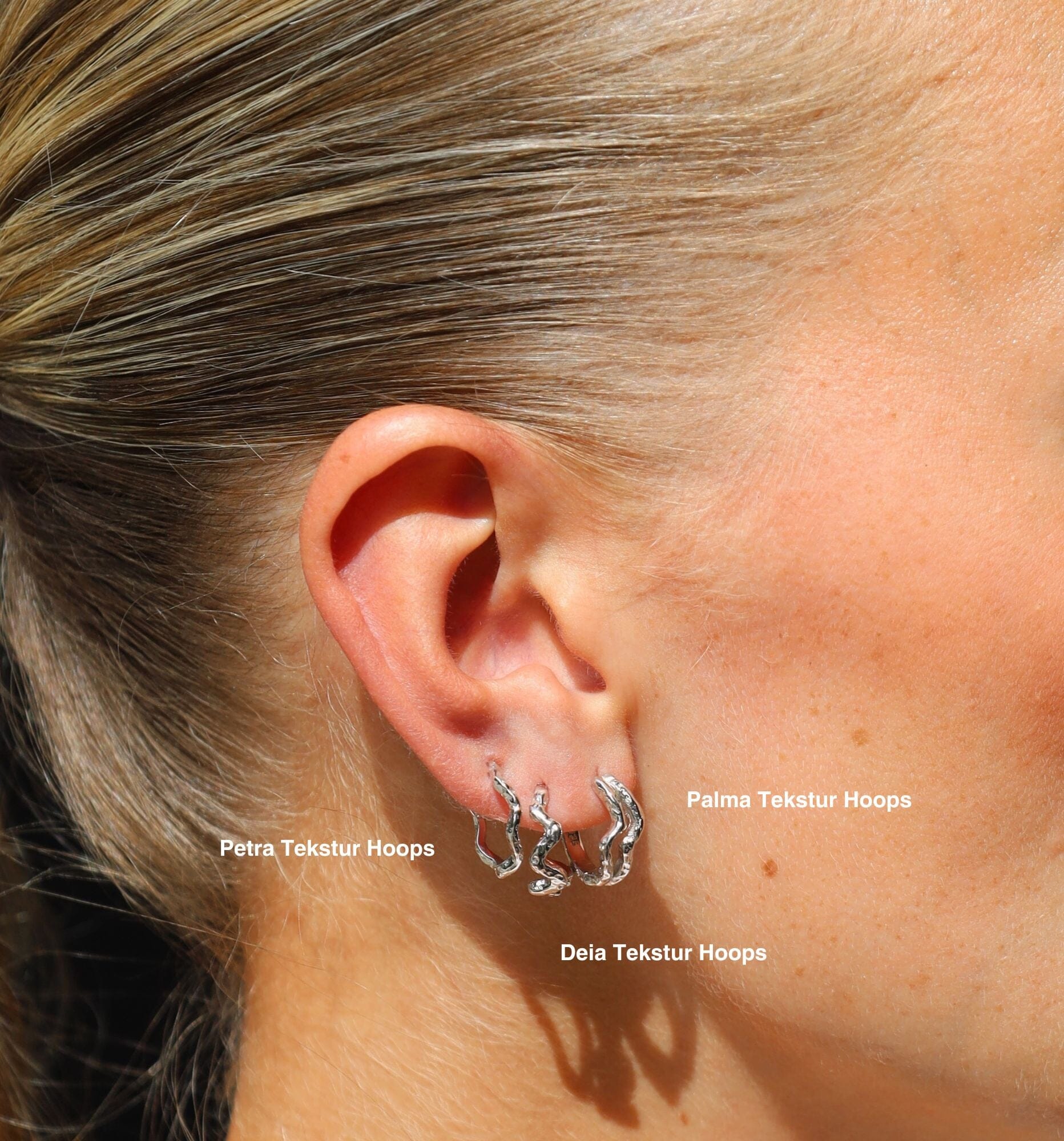 Palma Tekstur Hoops - Øredobber
