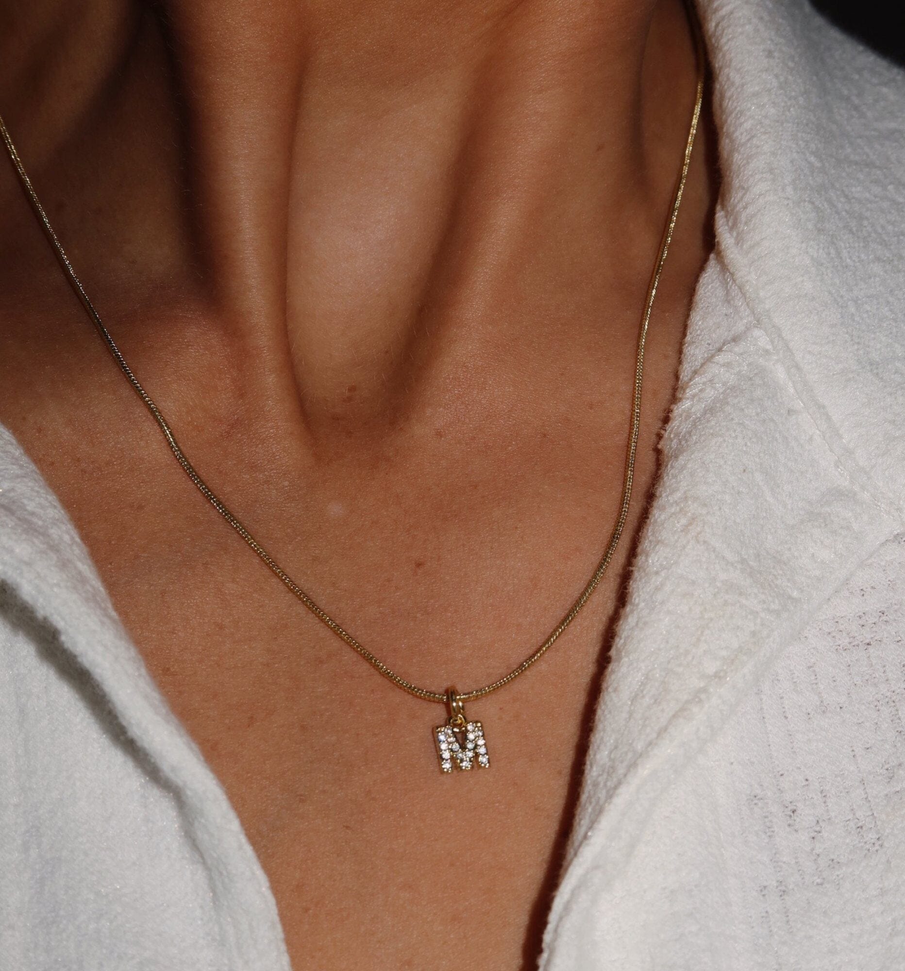 Paris Bokstav Halskjede - Øredobber