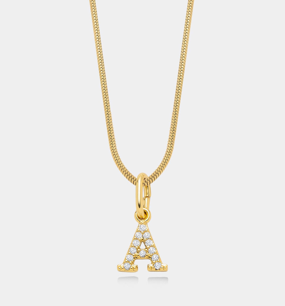 Paris Bokstav Halskjede - Øredobber