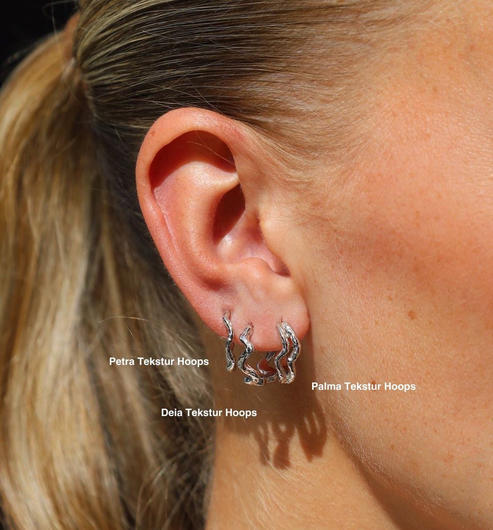 Petra Tekstur Hoops - Øredobber
