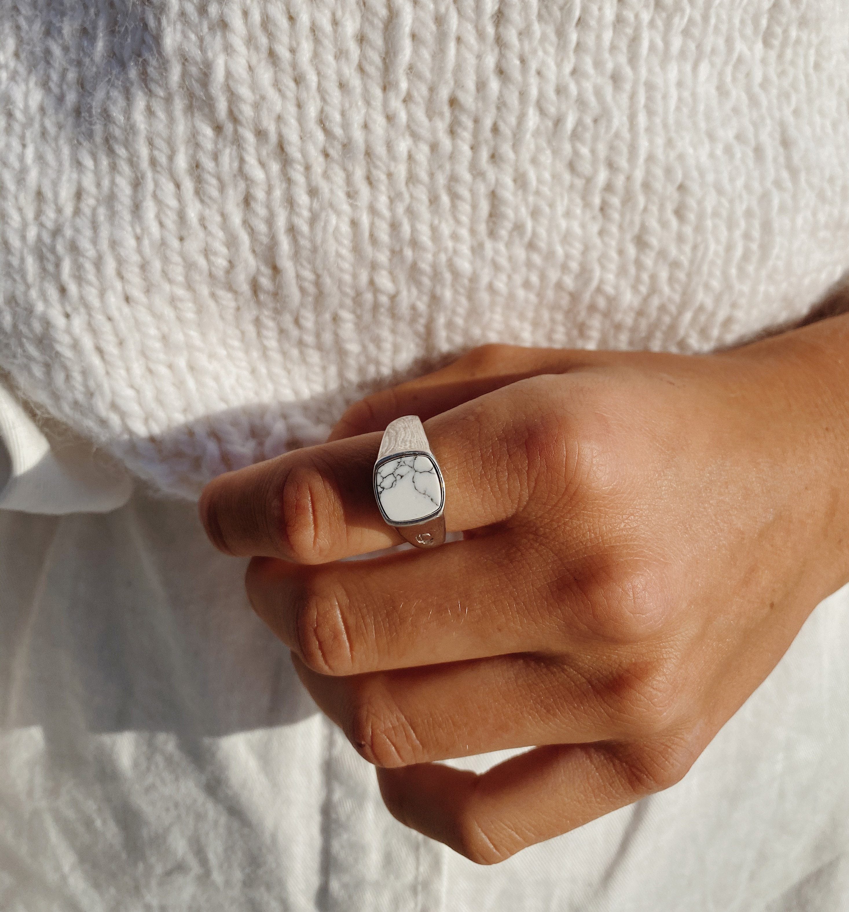 Oslo Marble Signet Ring - Leo Chevon