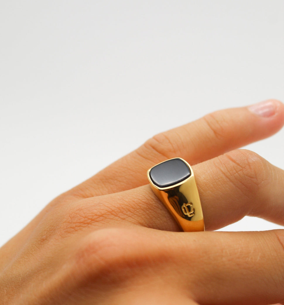 Oslo Onyx Signet Ring - Ringer